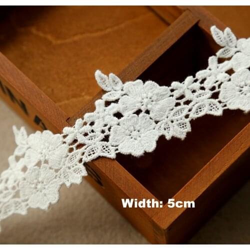 3yrd/lot Exquisite water soluble lace 5cm ivory color rose design lace for garment,cotton lace,trimming lace (ss-4523-828)