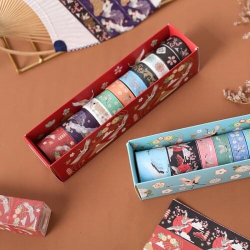 10pcs/lot Japanese Decorative Washi Tape Set Colorful Stationery Scrapbooking Masking Washi Tape School Office Supplies For DIY