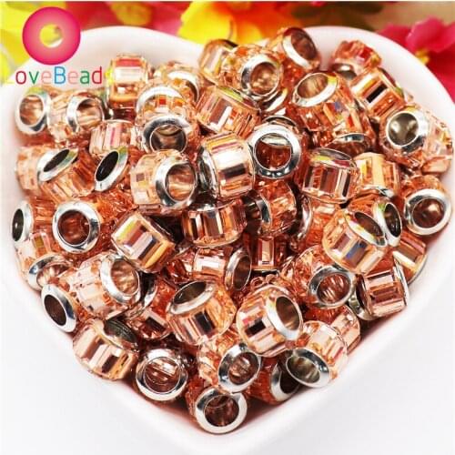 10 Pcs Small Glass Striped 11x8mm Round Rondelle Murano Spacer Beads Charms Fit Pandora Bracelet Bangle Snake Chain Necklace DIY