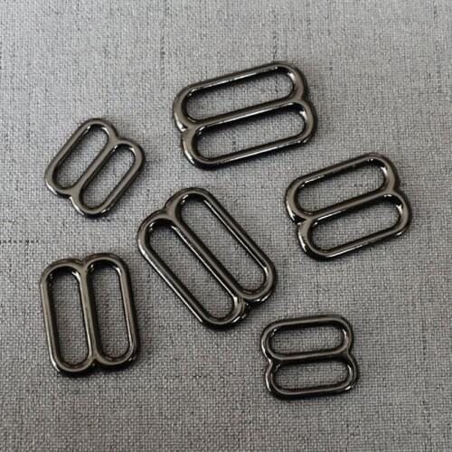 100 Pcs/Pack 15mm 20mm 25mm Metal Adjuster Slider Clasp For Bag Bacpack Dog Collar Sewing Accessory Purse Straps Belt Buckle