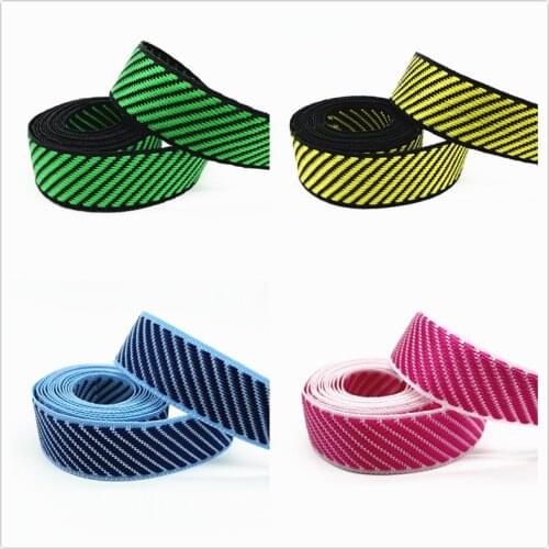 2 Yards 22mm Color Diagonal Stripes Edging Webbing Luggage Straps Pet Collar Webbing Watch Strap Sewing Bag Belt Accessories #Ro