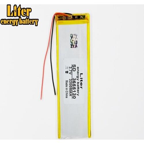 3655130 3.7V 3200mah Lithium polymer Battery with Protection Board For PDA Tablet PCs Digital Products F