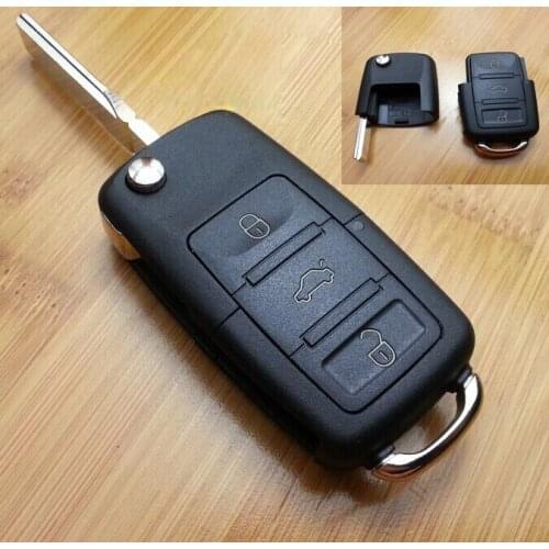 Flip Folding Remote Key 3 Button Replacement Shell Fob Case For Skoda Octavia Elite Superb 2PCS/Lot
