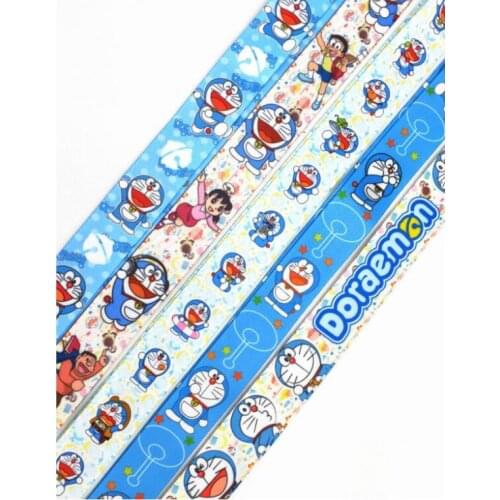 Hot Sale! Doraemon Lanyard Neck Strap Card Bus ID Holders With Key Chain