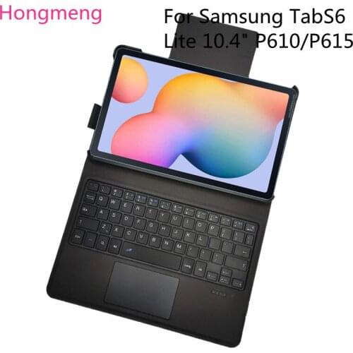 Hongmeng Business Bluetooth keyboard Leather Case PC keyboard case with touchpad For Tablet Samsung TabS6 Lite P610/P615 Stand