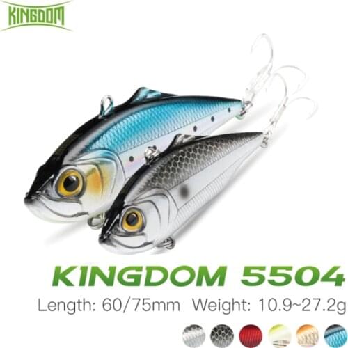 Kingdom Artificial Lure 60mm 75mm Vibrate Sinking Rattlin Fishing Wobblers For Carp Pike Fishing Hard Bait For Trout Trolling