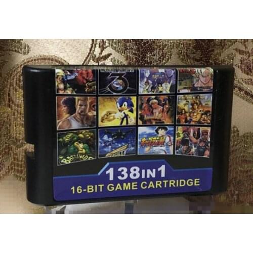 138 in 1 Hot Game Collection For SEGA GENESIS MegaDrive 16 bit Game Cartridge For PAL and NTSC Game consoles Version