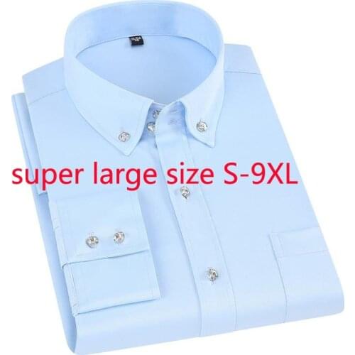 New Arrival Fashion Suepr Large Long Sleeve Men Thin Spring Casual Shirts Summer Single Breasted Plus Size S-6XL 7XL 8XL 9XL