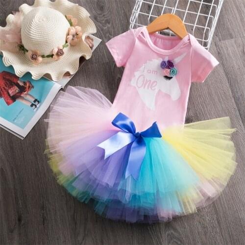 Newborn 1St Birthday Princess Clothes For 1 Year Old Baby Party Tutu Dress Toddler Kids Christening Gown Summer Infant Clothes