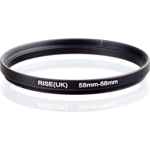 RISE(UK) 58mm-58mm 58-58 mm 58 to 58 Extend ring Ring Filter Adapter black