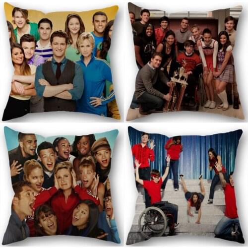 Nice Glee Pillowcase Cotton Linen Fabric Square Zipper Pillowcase New 45X45cm Wedding Decorative Pillow cover 1210