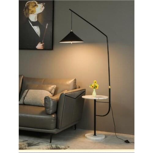 Nordic fisherman floor lamp living room bedroom fishing lamp study bedside copper coffee table vertical lamp