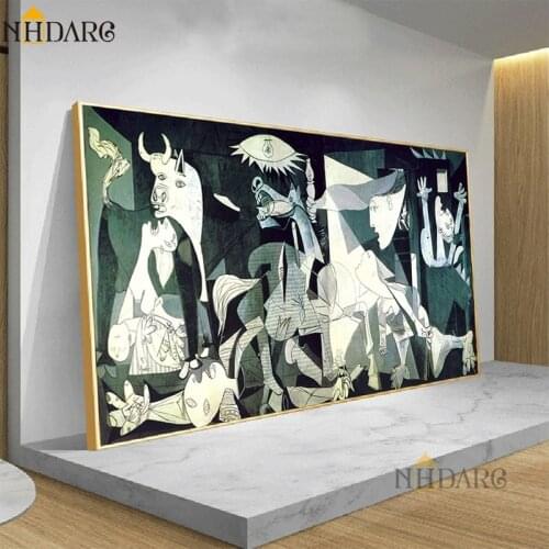 Spain France Picasso Guernica Vintage Classic Germany Figure Canvas Art Print Painting Poster Wall Picture For Home Decoration