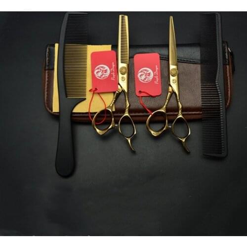 Domineering 6.0 "small dragon handle haircut scissors flat scissors bangs scissors teeth scissors thin haircut Scissors Set
