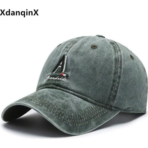 XdanqinX adjustable womens hat new cotton baseball caps for men women black cap Trendy letter Tongue cap casual couple hats