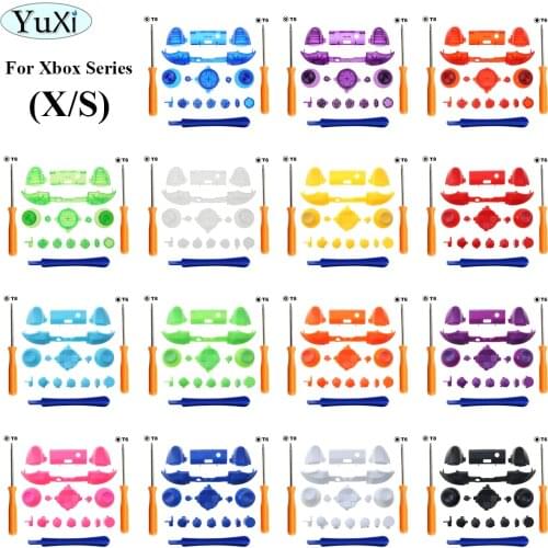YuXi Solid RB LB Bumper RT LT Trigger Buttons Mod Kit for Microsoft for Xbox Series X S Controller Analog Stick Dpad T8&T6 Tool