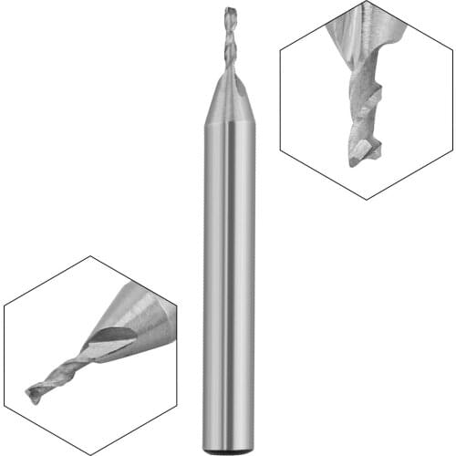 1pcs HSS 2 Flute End Mill Cutter 1mm-8mm CNC Straight Shank Milling Woodworking Tool End Mill Router Bit CNC Mold Processing