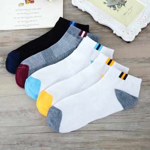 10 Pair/ Lot Fashion Men Summer Boat Socks Color Stripes Mesh Breathable Design Comfortable Soothing Sweat Casual Invisible Sock