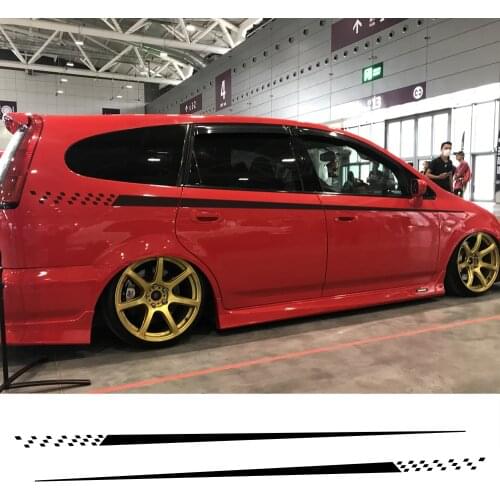 2pcs Car Waist Long Stripe Stickers For Audi BMW Ford Volkswagen Vinyl Film Auto Side Body Decals Styling Tuning Car Accessories