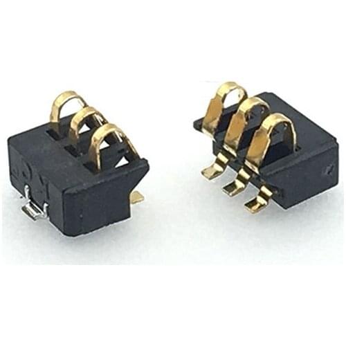 20 pcs Spring Compression Contact 1.6 mm Pitch 3 Pin Micro male Connector Surface Mount Battery Connectors Reflow Solder PCB