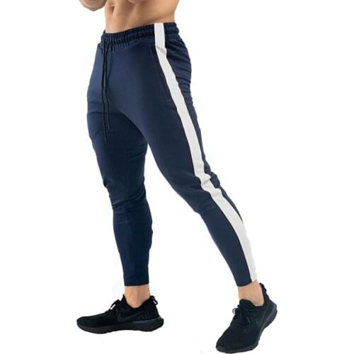2021 Mens New Autumn and Winter Color Matching Sports Fitness Running Training Pant