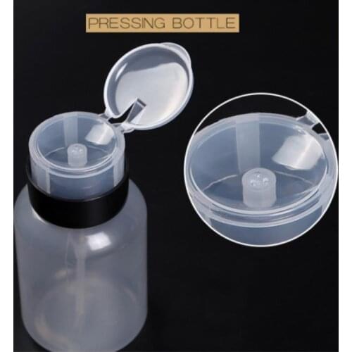 210ml Empty Pump Dispenser Liquid UV Gel Polish Nail Art Polish Clean Acetone Bottle Polish Cleanser Remover Bottle T0103