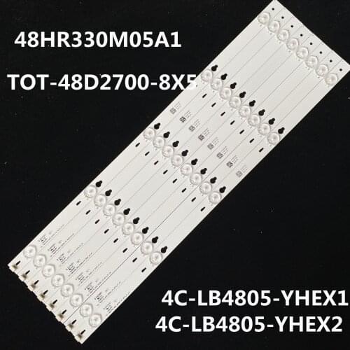 8 PCS 5LED LED Backlight strip For L48D2700F 48FS3750 48HR330M05A1 V2 TOT-48D2700-8X5 YHE-4C-LB4805-YH1CK HQ4 B48A858U LE48M4S1
