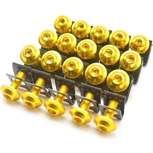 Universa 20PCS motorcycle accessories motorbike 6mm fairing bolts screws for Honda Kawasaki Ducati Hypermotard Monster