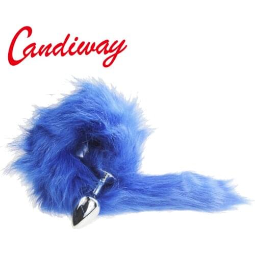 Blue Fox Tail Butt Anal Plug DOG TAILS Sex Toy BULLET buttplug G SPOT Stimulating Toys Dog Tails COUPLES LOVER Products SEX GAME