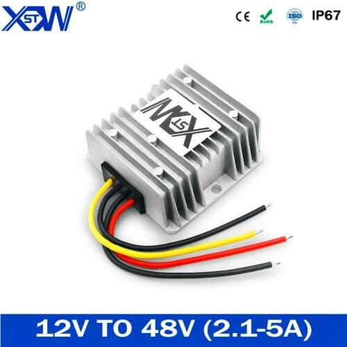 Hot Sales Waterproof 12V to 48V 2.1A 3.5A 96W DC DC Boost Converter 12V to 48V Step Up Car Power Converters Regulators CE RoHS