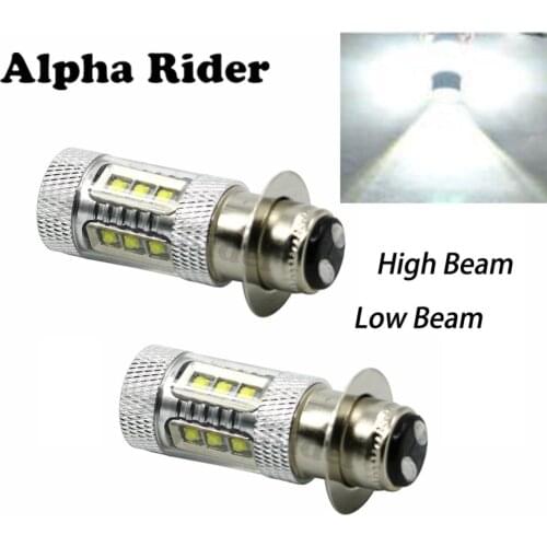 LOW HIGH BEAM FOR YAMAHA RAPTOR 660 SUPER WHITE 80 Watt LED HEADLIGHTS BULBS