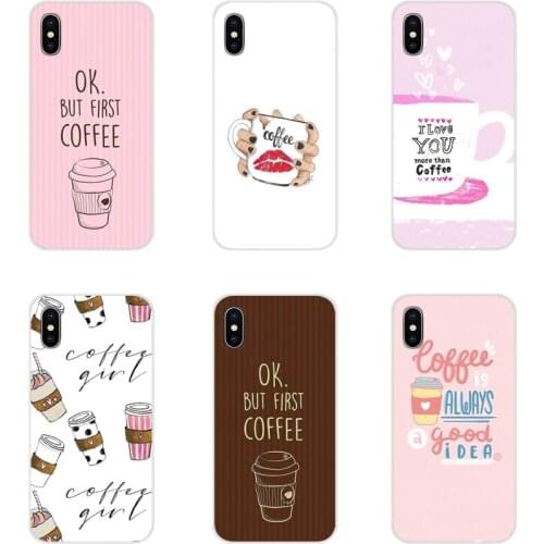 For Samsung Galaxy S4 S5 MINI S6 S7 edge S8 S9 S10 Plus Note 3 4 5 8 9 Accessories Phone Cases Covers coffee time Pink