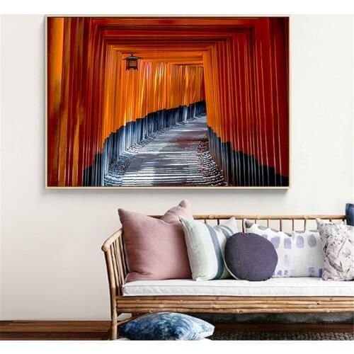 Road Landscape Art Hanging Picture Poster Canvas Print Painting Wall Art Flower Bud Living Room Home Decoration