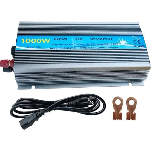 Free 1KW 30V/36V Grid Tie Inverter MPPT Function Pure Sine Wave 110V Or 230V Output 60 72 CELLS Panel Input On Grid Tie Inverter