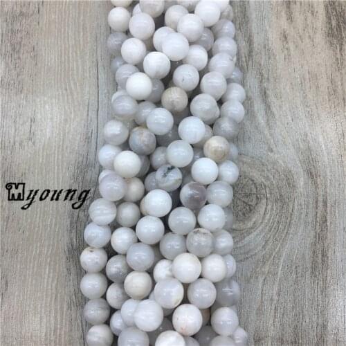 Pale gray agates beads,round smooth white agates beads for diy necklace bracelet beads jewelry making MY1433
