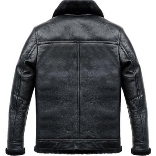 Genuine Leather Jacket Men Winter Sheep Shearling Coat 2020 Thick Warm Wool Liner Real Sheepskin Leather Coats Hiver M811