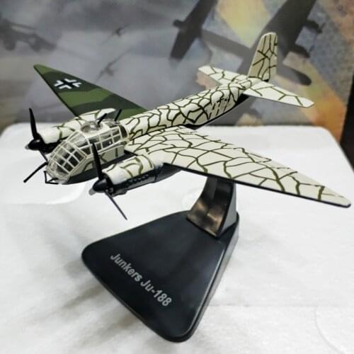 Diecast 1/177 Scale WWII Bomber Fighter Series Full Alloy Model Junkers and Avro Lancaster Static Collection Alloy Toys for Boys