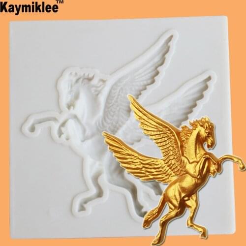 M2063 Flying Horse Shaped Silicone Cake Mold Sugar Craft Fondant Cake Tools Cake Tools Cake Decoration Mold Kitchen Baking Mold