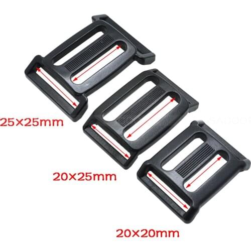 20MM 25MM Plastic Multi-function Tri-Glide Slider Adjust Arched Buckle for Ourdoor Backpack Bags Webbing