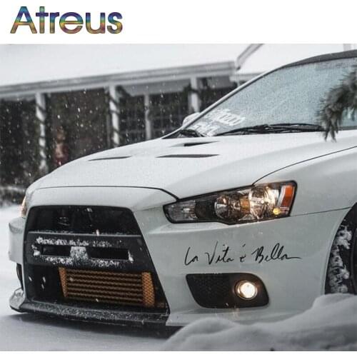 Atreus 1pcs Life is Beautiful Car styling Sticker For Abarth Fiat 500 Audi A4 B6 B7 B5 A6 C5 C6 Q5 A5 Q7 TT A1 Suzuki Swift SX4