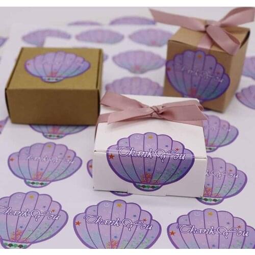 100PCS DIY pecti shape handmade label stickers purple print white paper self adhesive labels 50.8*47.8mm custom cost extr