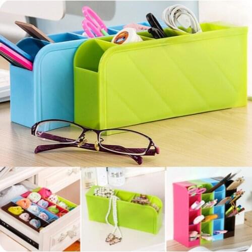 Desktop Stationery Organizer Underwear Drawer Divider Lattice Kitchen Utensils Storage Box