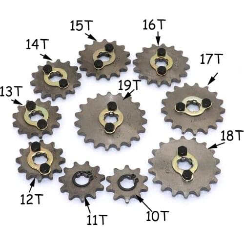 New 420 #17mm front engine sprocket 10 11 12 13 14 15 16 17 18 19t dirt pit bike atv quad go kart buggy scooter