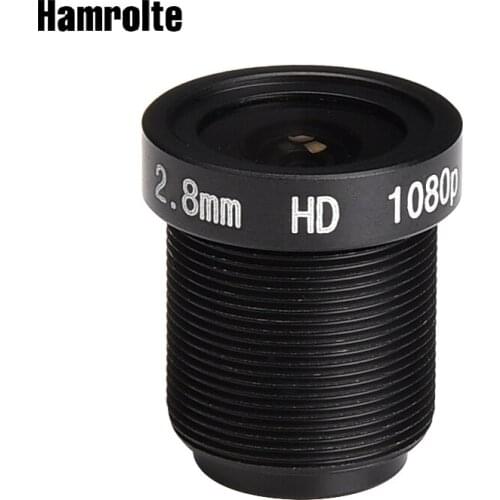Hamrolte CCTV Lens 1/2.5" M12 MTV Mount 1080P High Resolution 2.8MM Lens 110Degree Wide Angle IR HD Security Camera Lens