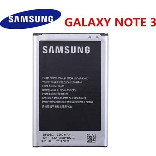 SAMSUNG Original Battery B800BE B800BC For Samsung GALAXY NOTE 3 Note3 N9006 N9005 N900 N9009 N9008 N9002 NFC 3200mAh Authentic
