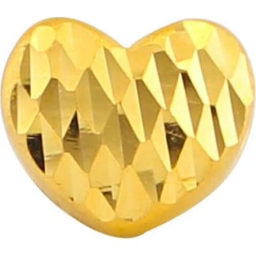24K Yellow Gold Pendant Real Gold Carved Heart Pendant Women 999 Yellow Gold Pendant P6212