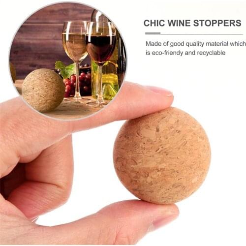 1pc 36mm Wine Cork Ball Natural Round Wooden Cork Ball Cap Stopper For Wine Decanter Carafe Bottle Replacement Beer Plugs