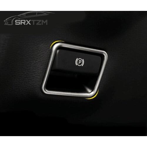 SRXTZM Car Styling Electronic Hand Brake Switch Decoration Covers Stickers For Mercedes Benz GLA CLA A B Class Refie Accessories