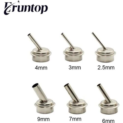 1PCS 45 Degree Bent Curved Heat Nozzle 2.5/3/4/6/7/9/12mm Hot air Gun Nozzles for QUICK 861DW Soldering Station