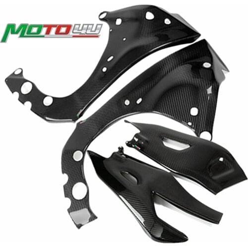 100% Carbon Fiber Motorcycle Frame Cover Swingarm Cover Swing Arm Protection Covers Gloss For YAMAHA YZF R1 2015 2016 2017 2018